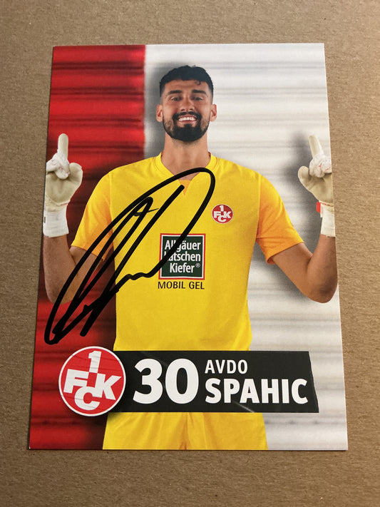 Avdo Spahic, Bosnia 🇧🇦 1.FC Kaiserslautern 2023/24 hand signed