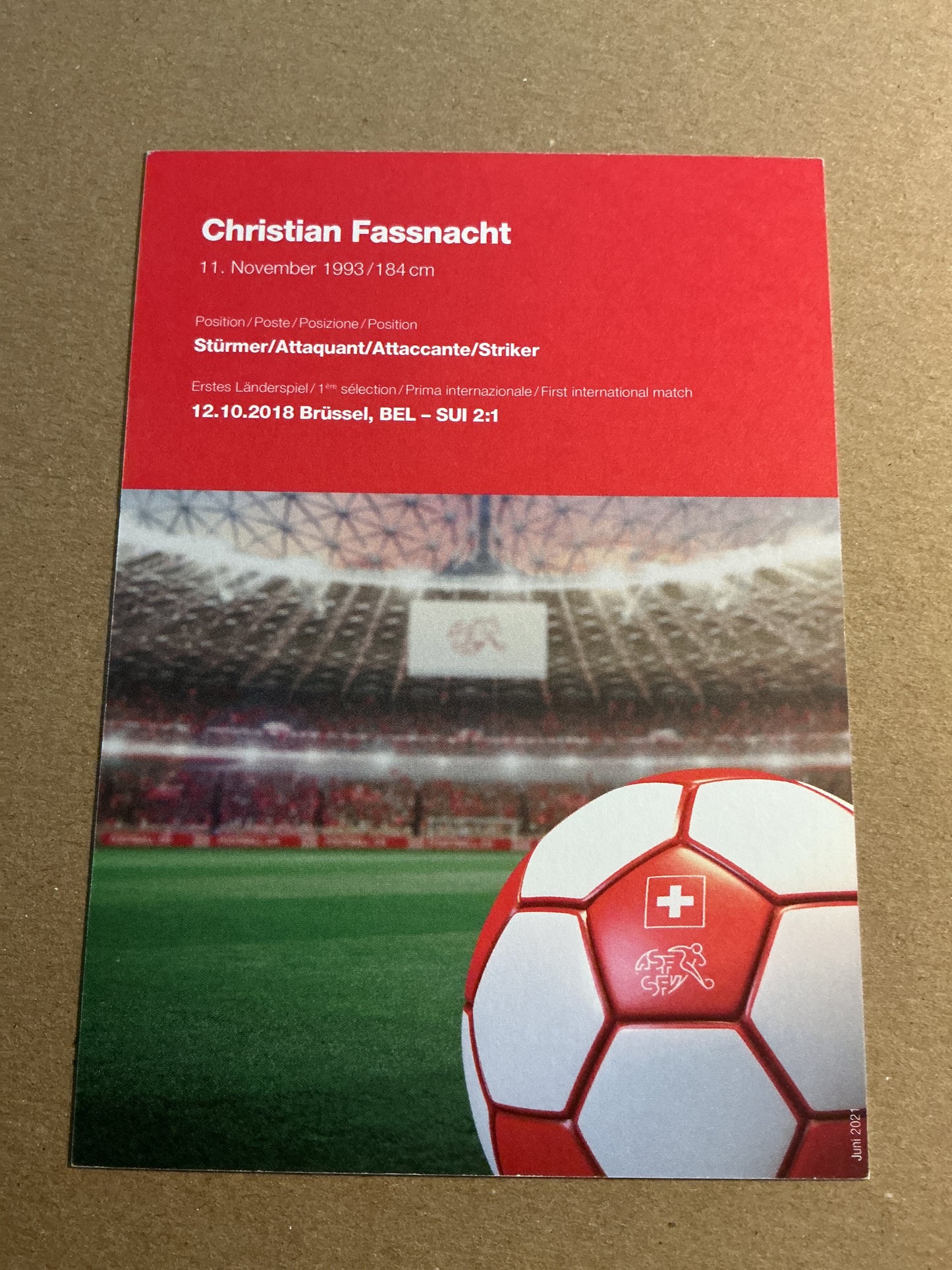 Christian Fassnacht, Switzerland 🇨🇭FIFA World Cup 2022  hand signed