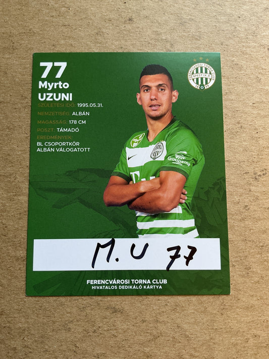 Myrto Uzuni, Albania 🇦🇱 Ferencváros 2020/21 hand signed