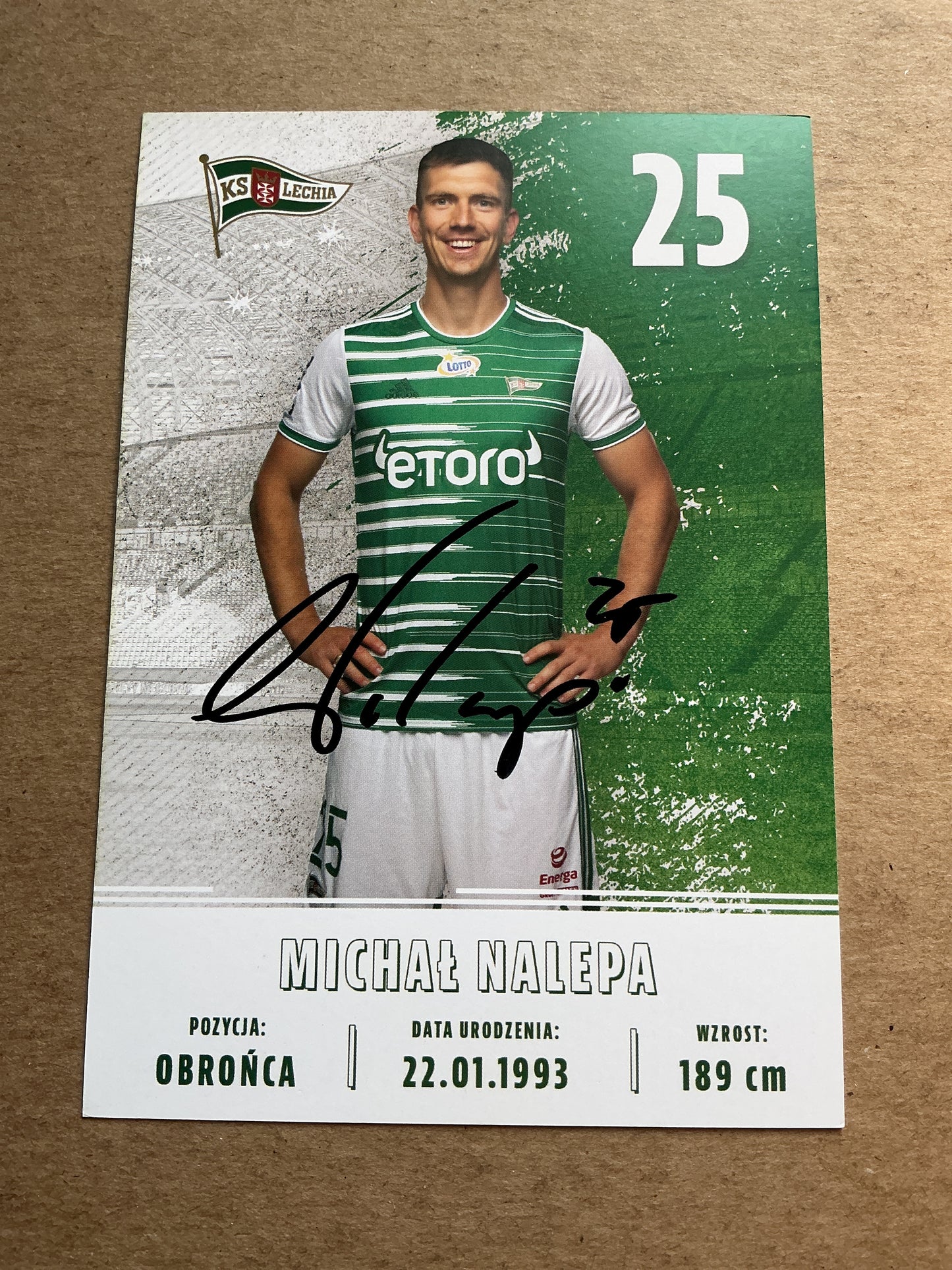 Michał Nalepa, Poland 🇵🇱 Lechia Gdansk 2022/23 hand signed