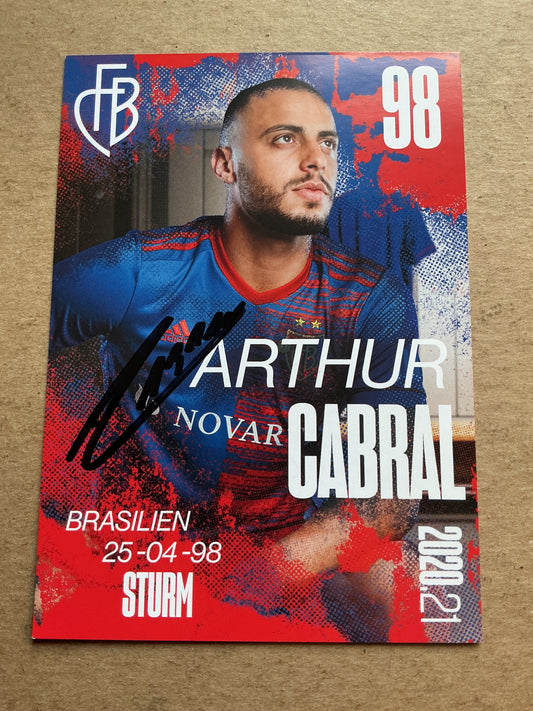 Arthur Cabral, Brazil 🇧🇷 FC Basel 2020/21 hand signed