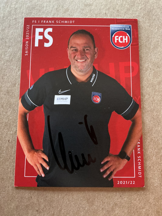 Frank Schmidt, Germany 🇩🇪 1.FC Heidenheim 2021/22 hand signed
