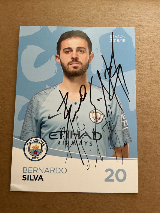Bernardo Silva, Portugal 🇵🇹 Manchester City 2018/19 hand signed