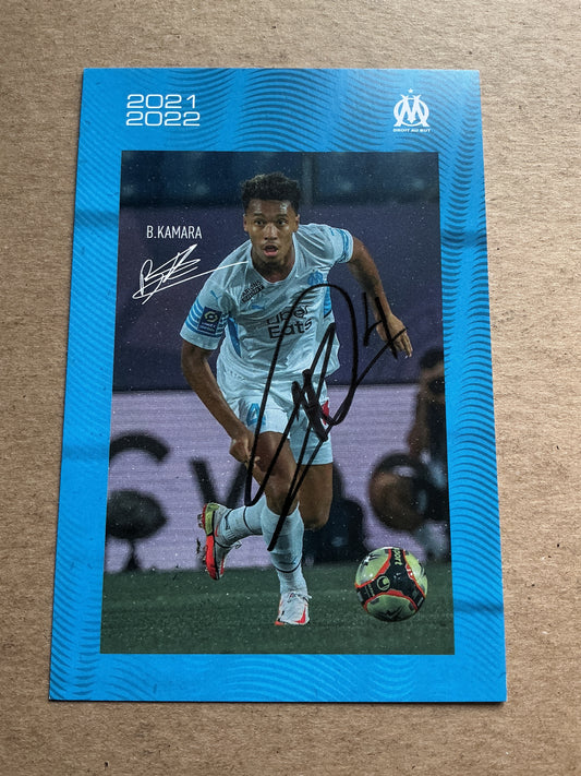 Boubacar Kamara, France 🇫🇷 Olympique Marseille 2021/22 hand signed