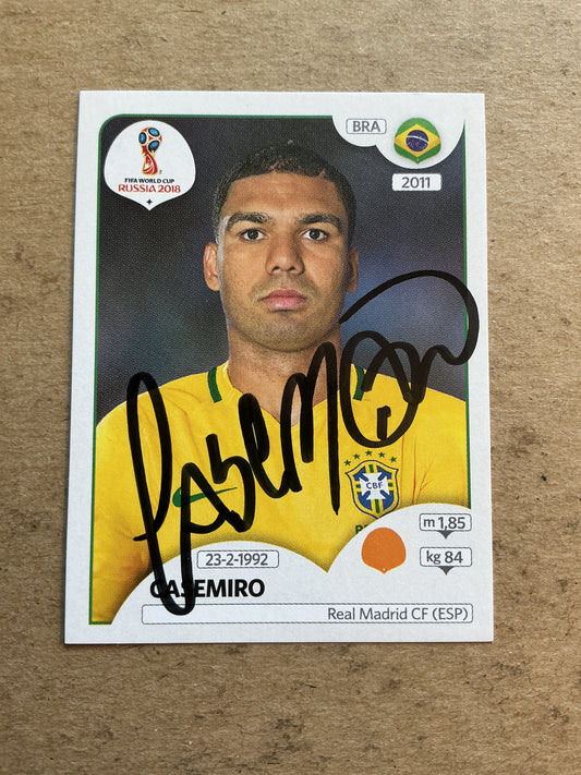 Casemiro, Brazil 🇧🇷 FIFA World Cup 2018 Panini hand signed