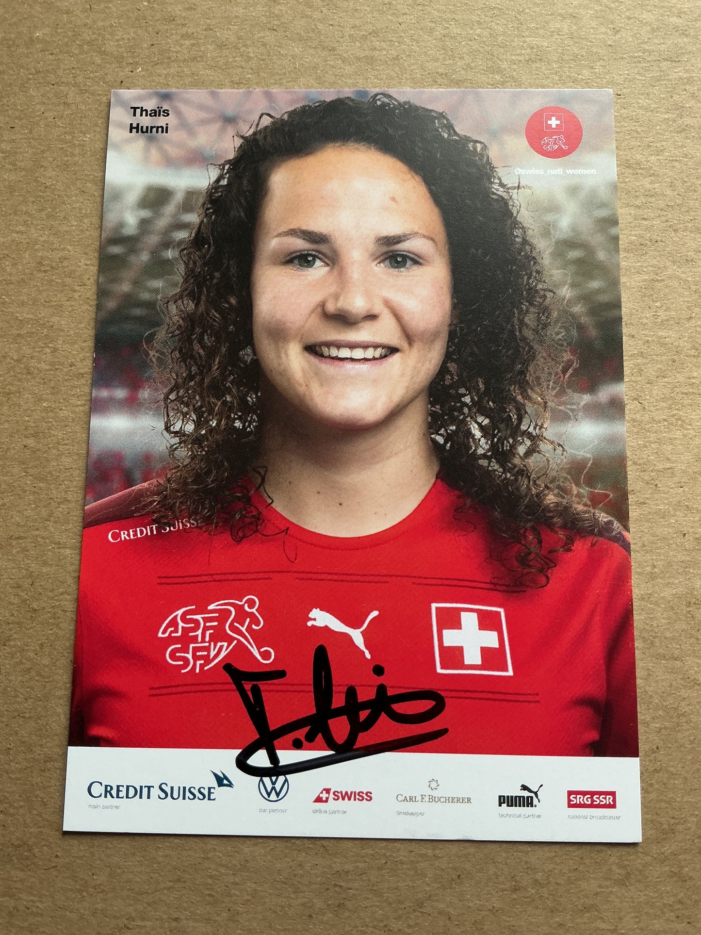 Thais Hurni, Switzerland 🇨🇭 UEFA Women’s Euro 2022 hand signed