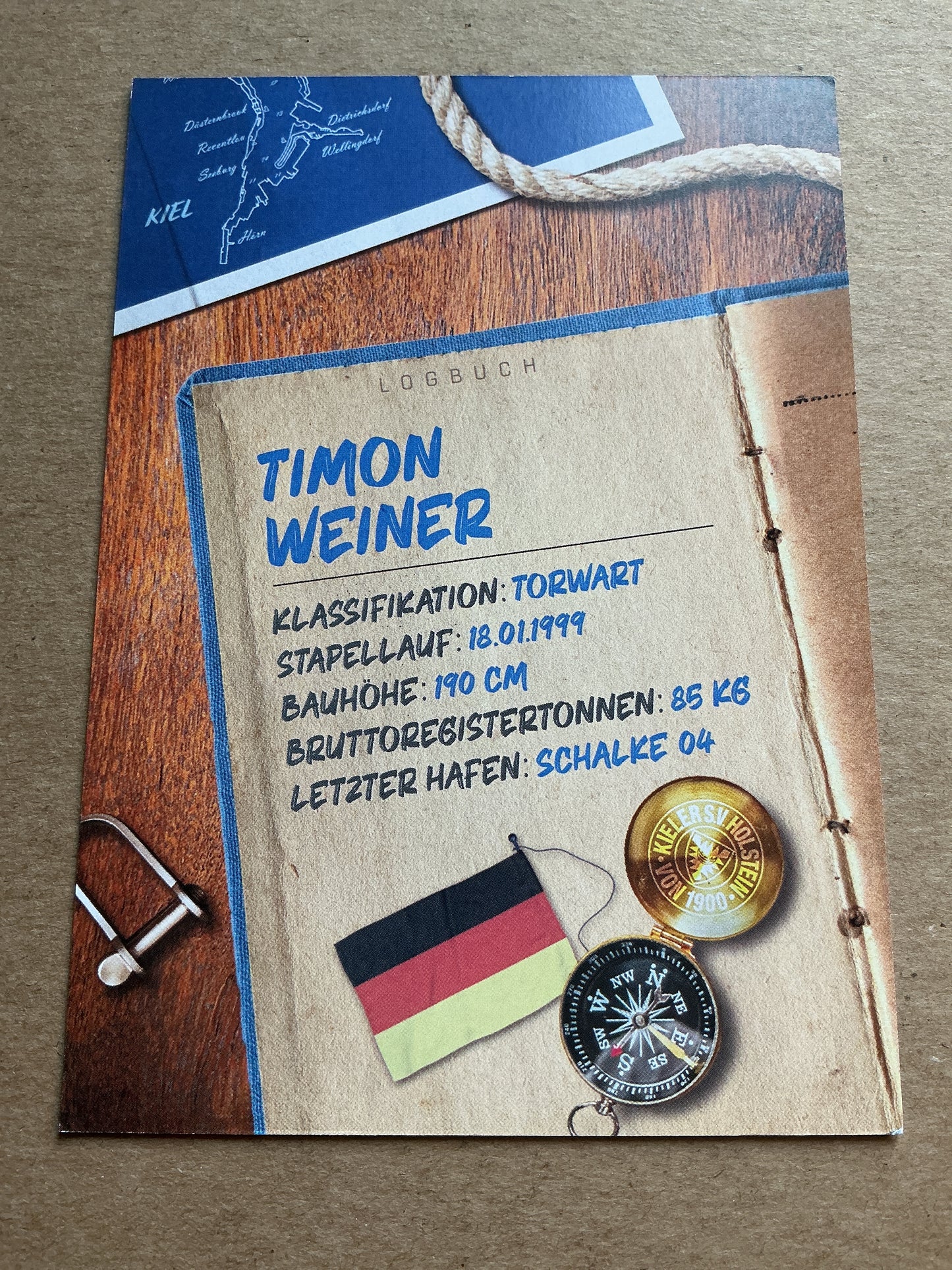 Timon Weiner, Germany 🇩🇪 Holstein Kiel 2024/25 hand signed