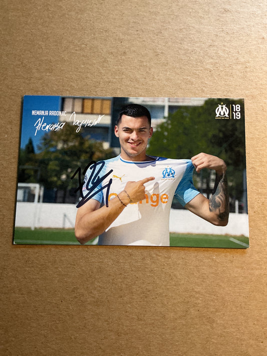 Nemanja Radonjic, Serbia 🇷🇸 Olympique Marseille 2018/19 hand signed