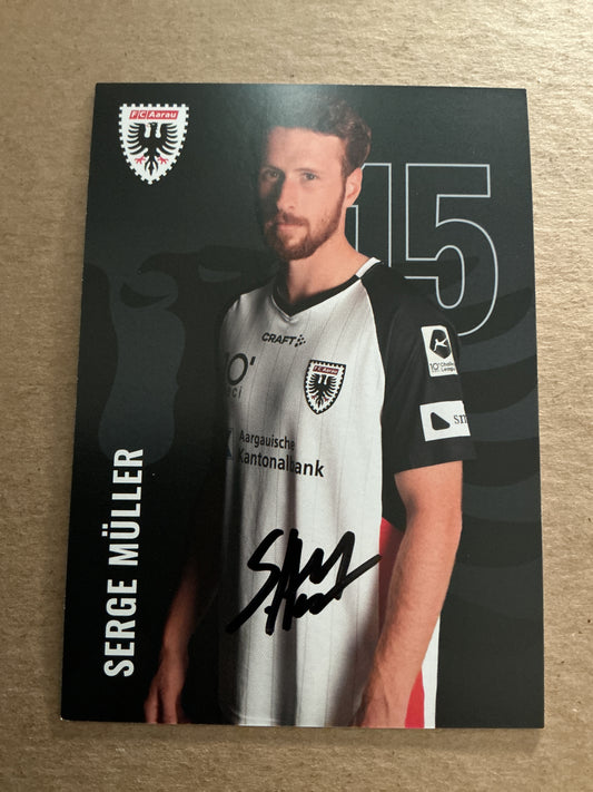 Serge Müller, Switzerland 🇨🇭 FC Aarau 2024/25 hand signed