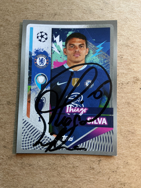 Thiago Silva, Brazil 🇧🇷 Chelsea FC 2022/23 Topps hand signed