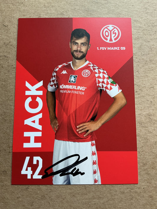Alexander Hack, Germany 🇩🇪 FSV Mainz 05 2020/21 hand signed
