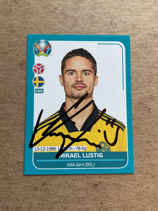 Mikael Lustig, Sweden 🇸🇪 UEFA Euro 2020 Panini hand signed