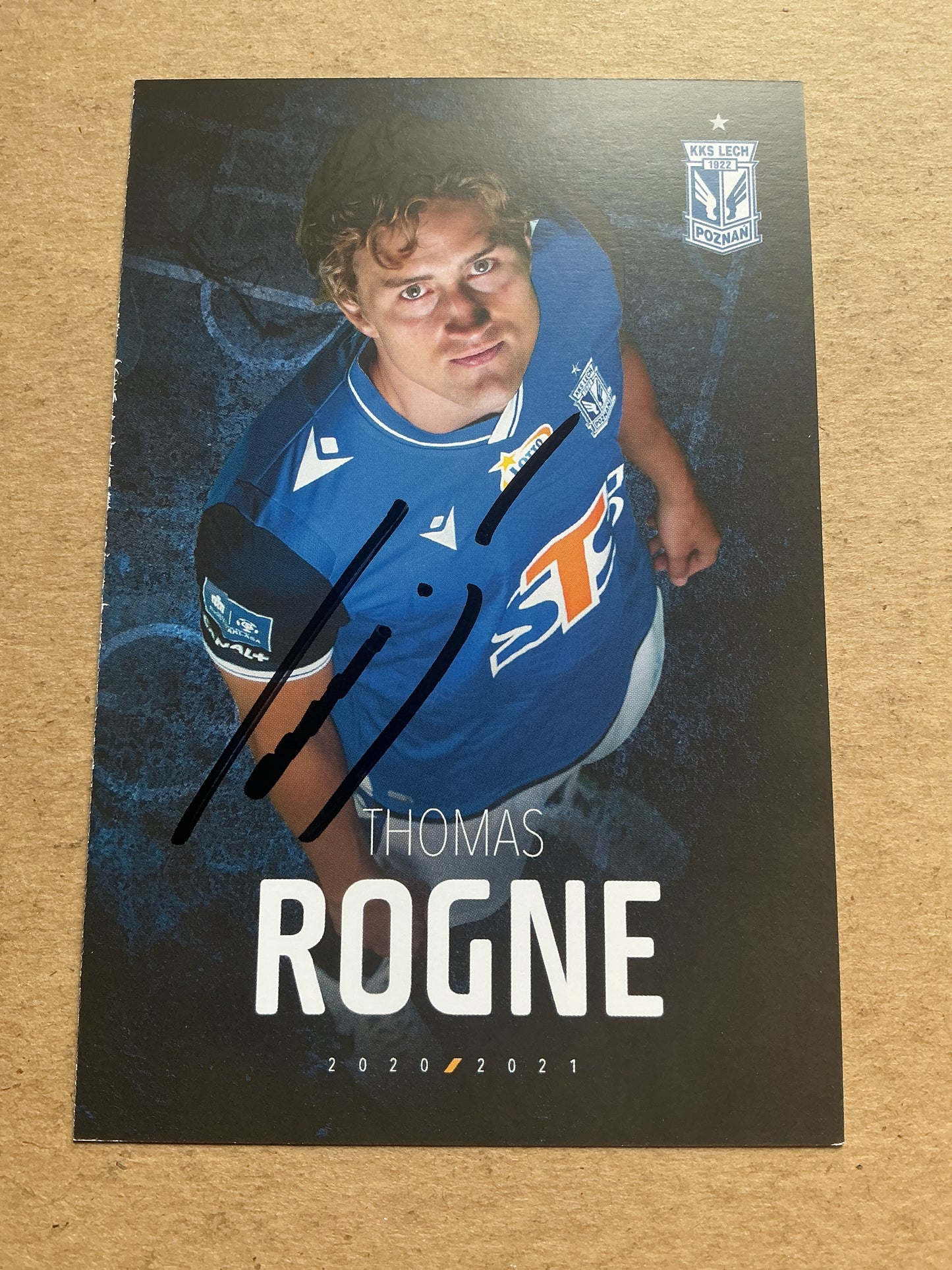 Thomas Rogne, Norway 🇳🇴 Lech Poznań 2020/21 hand signed