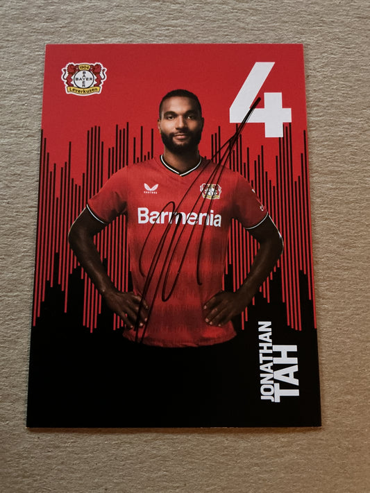 Jonathan Tah, Germany 🇩🇪 Bayer 04 Leverkusen 2022/23 hand signed