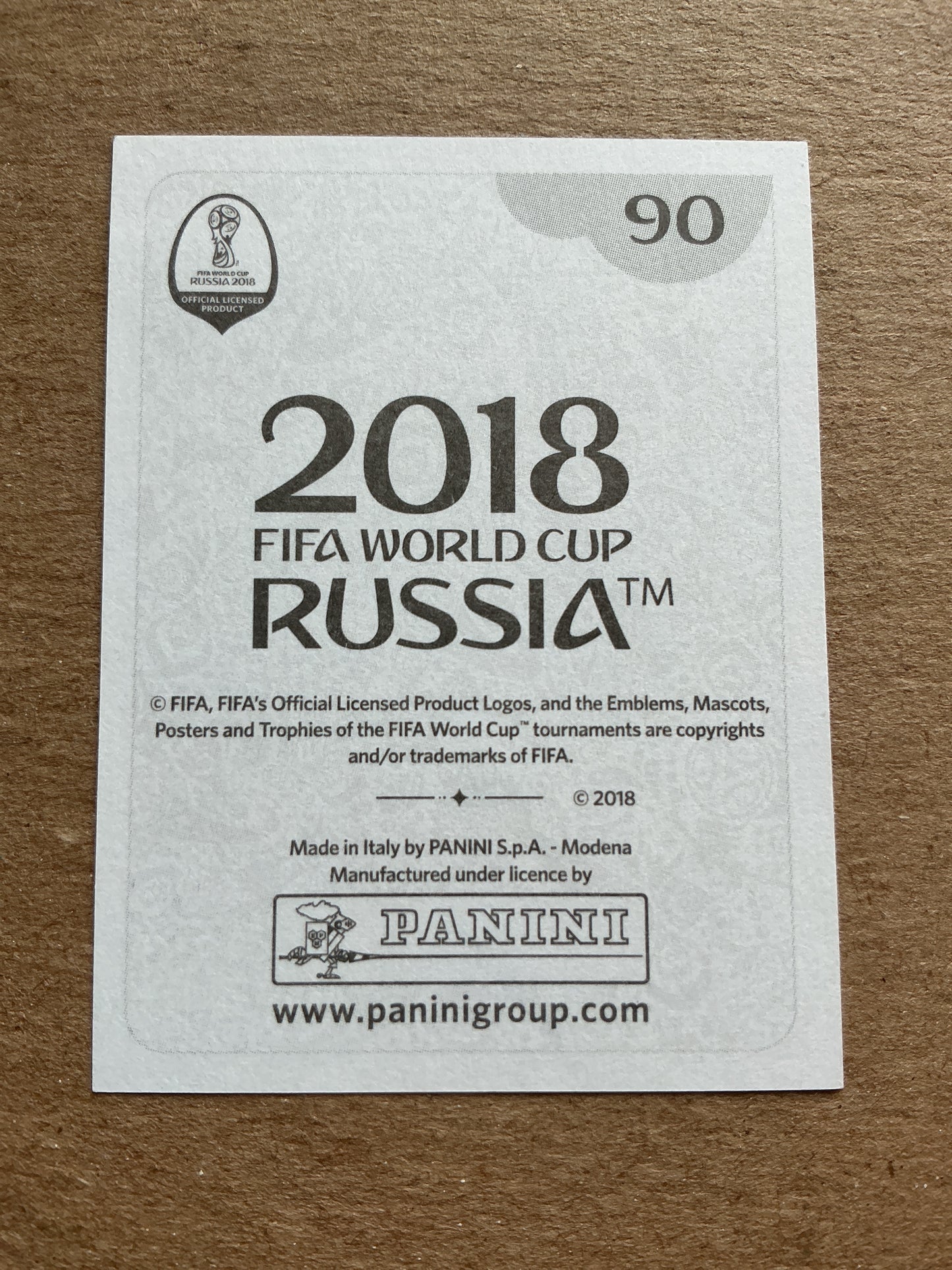 Mohamed Salah, Egypt 🇪🇬 FIFA World Cup 2018 Panini hand signed