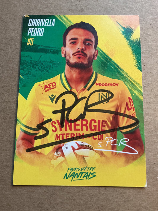 Pedro Chirivella, Spain 🇪🇸 FC Nantes 2023/24 hand signed