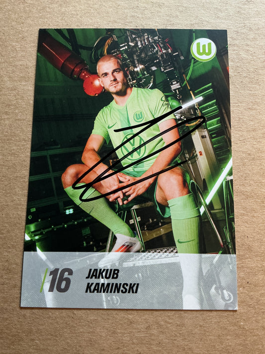 Jakub Kaminski, Poland 🇵🇱 VfL Wolfsburg 2024/25 hand signed