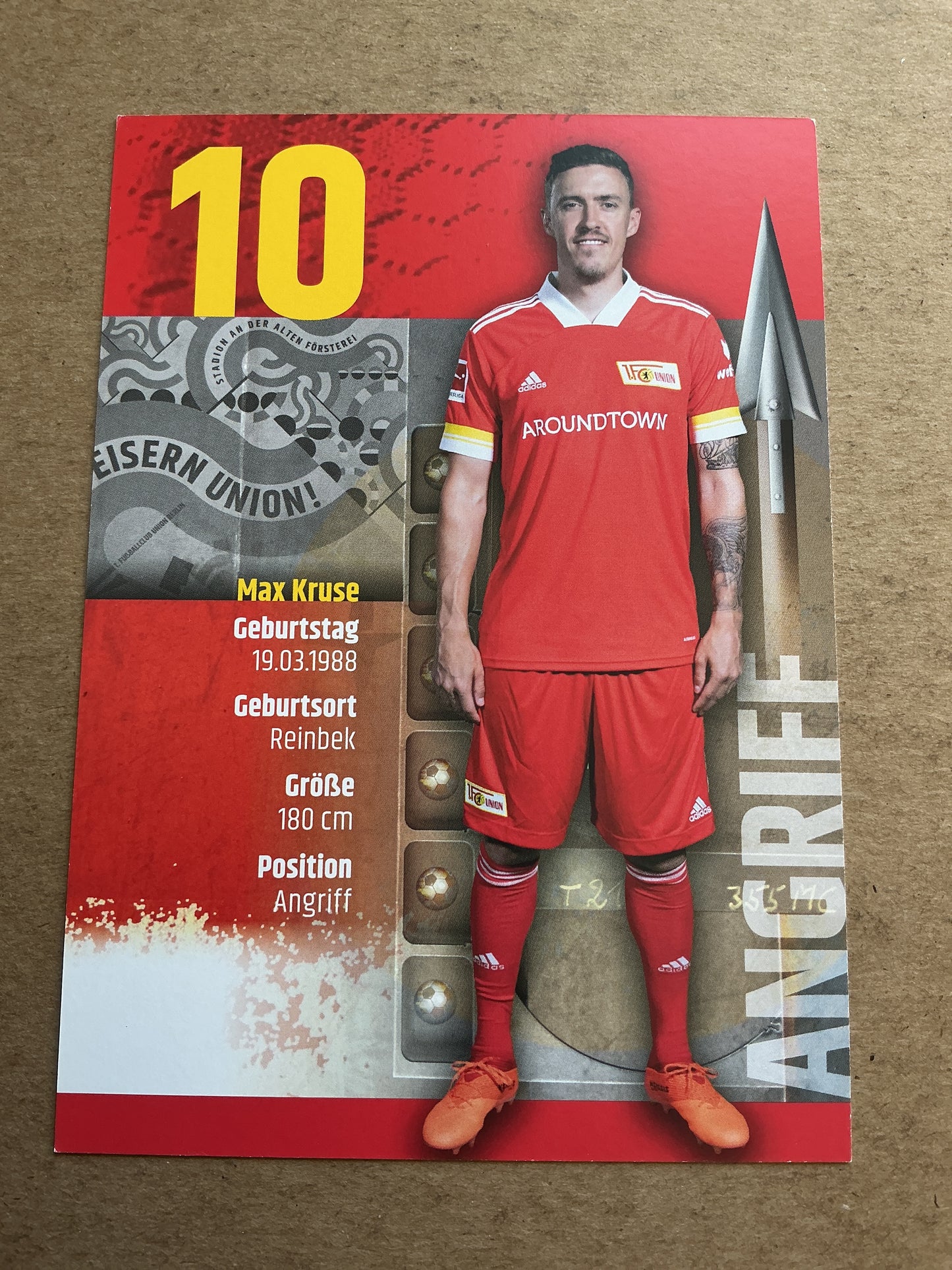 Max Kruse, Germany 🇩🇪 1.FC Union Berlin 2020/21 hand signed