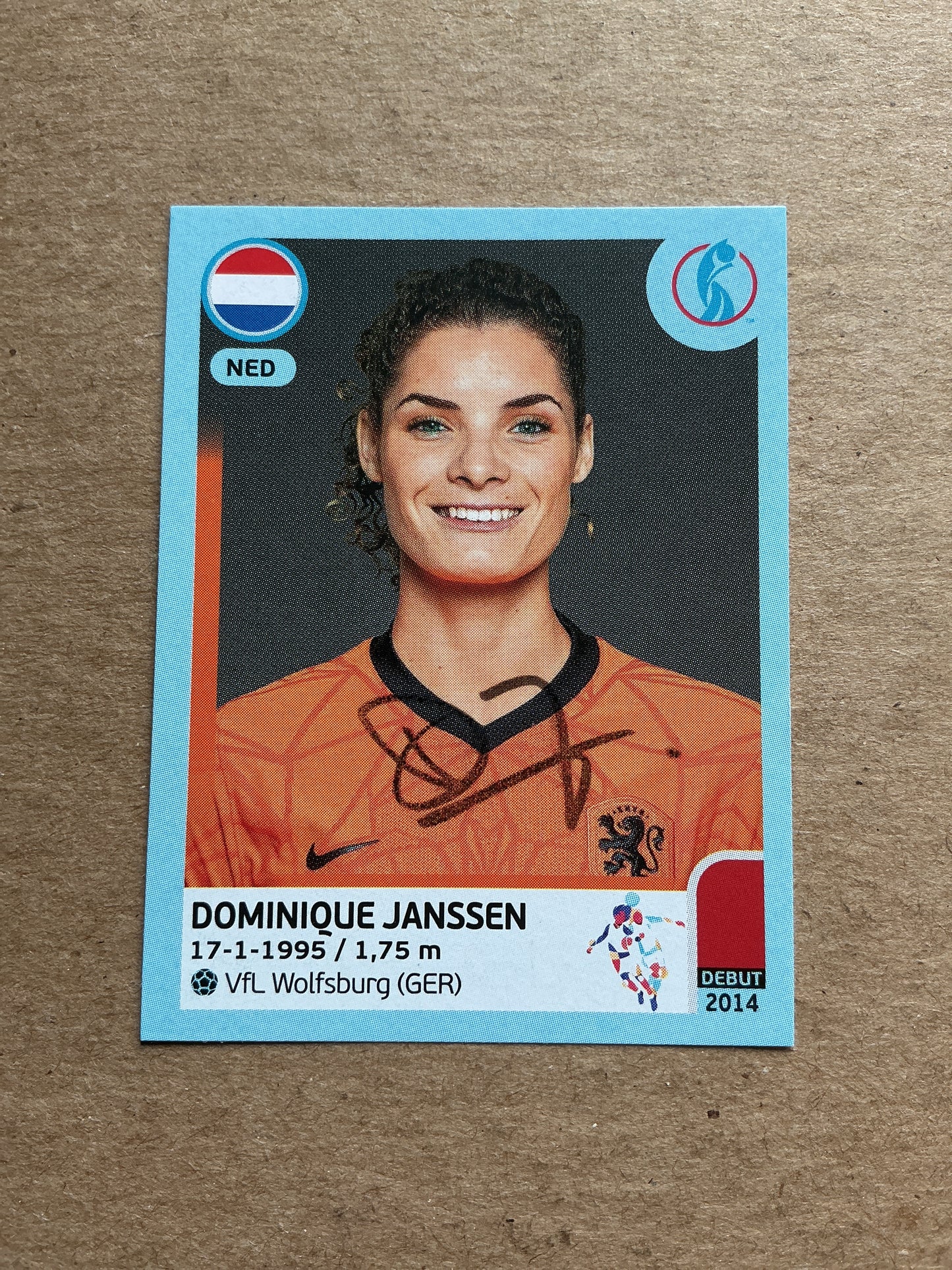 Dominique Janssen, Netherlands 🇳🇱 UEFA Women’s Euro Cup 2022 Panini hand signed