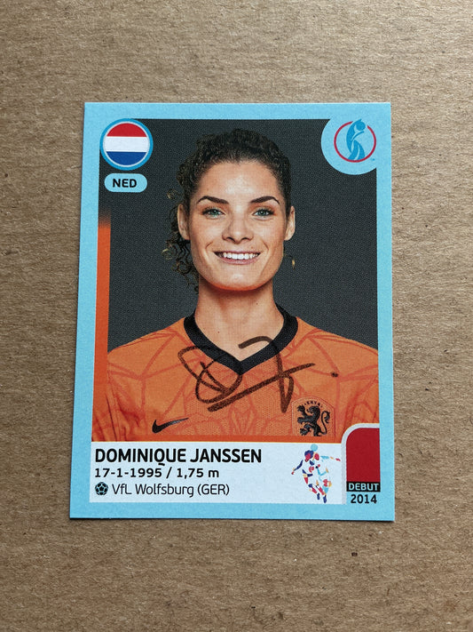 Dominique Janssen, Netherlands 🇳🇱 UEFA Women’s Euro Cup 2022 Panini hand signed