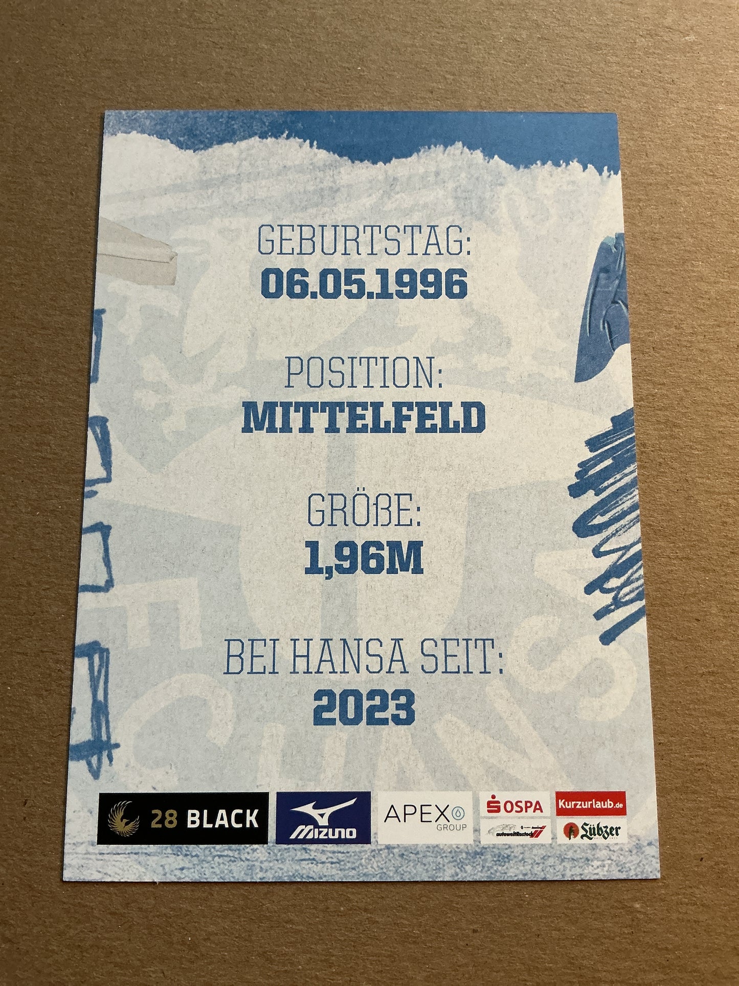 Janik Bachmann, Germany 🇩🇪 Hansa Rostock 2023/24 hand signed