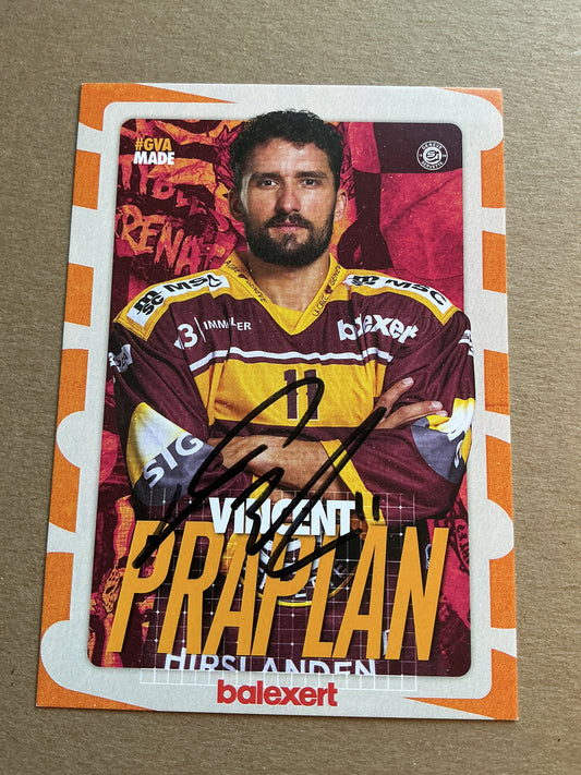 Vincent Praplan, Switzerland 🇨🇭 Geneve-Servette HC 2024/25 hand signed
