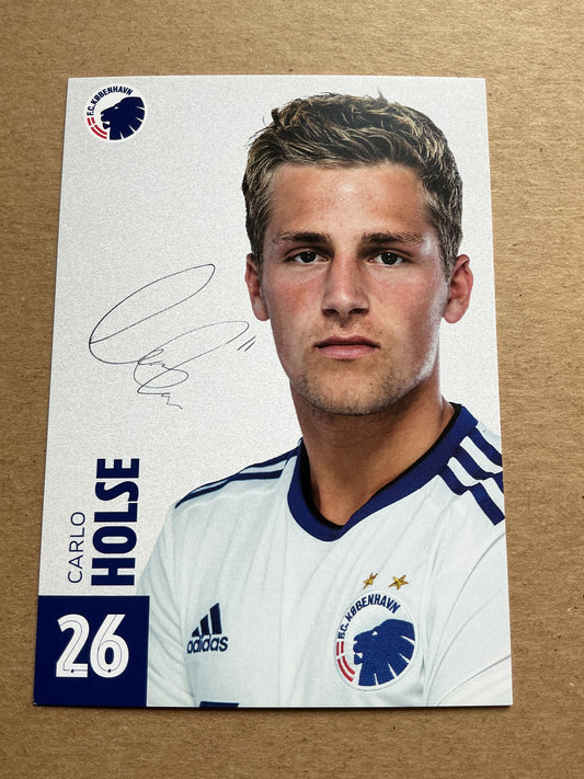 Carlo Holse, Denmark 🇩🇰 FC Copenhagen 2018/19 hand signed