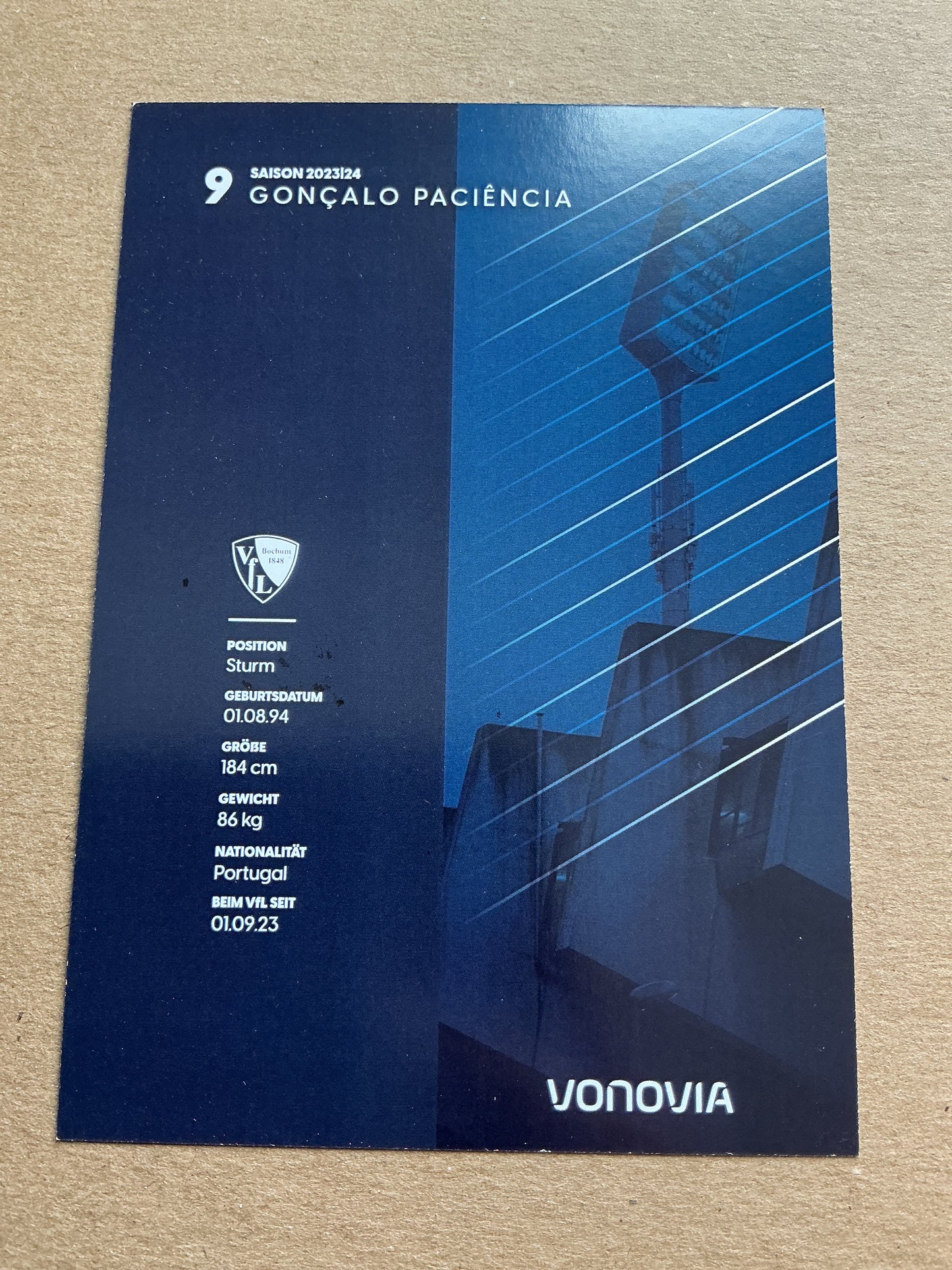 Goncalo Paciencia, Portugal 🇵🇹 VfL Bochum 2023/24 hand signed