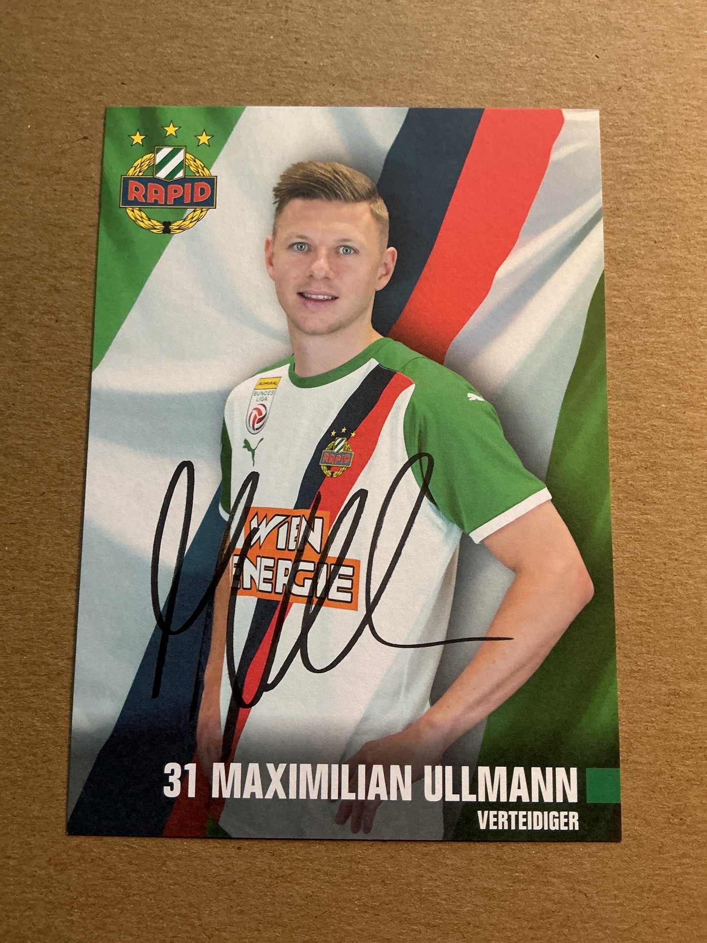 Maximilian Ullmann, Austria 🇦🇹 Rapid Wien 2021/22 hand signed