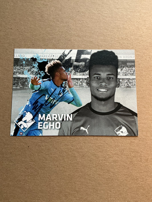 Marvin Egho, Austria 🇦🇹 Randers FC 2020/21 hand signed