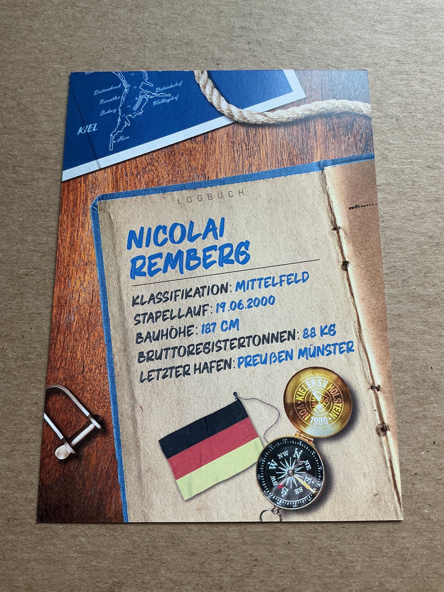Nicolai Remberg, Germany 🇩🇪 Holstein Kiel 2024/25 hand signed