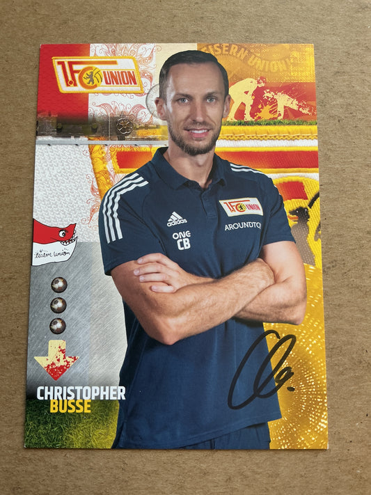 Christopher Busse, Germany 🇩🇪 1.FC Union Berlin 2020/21 hand signed