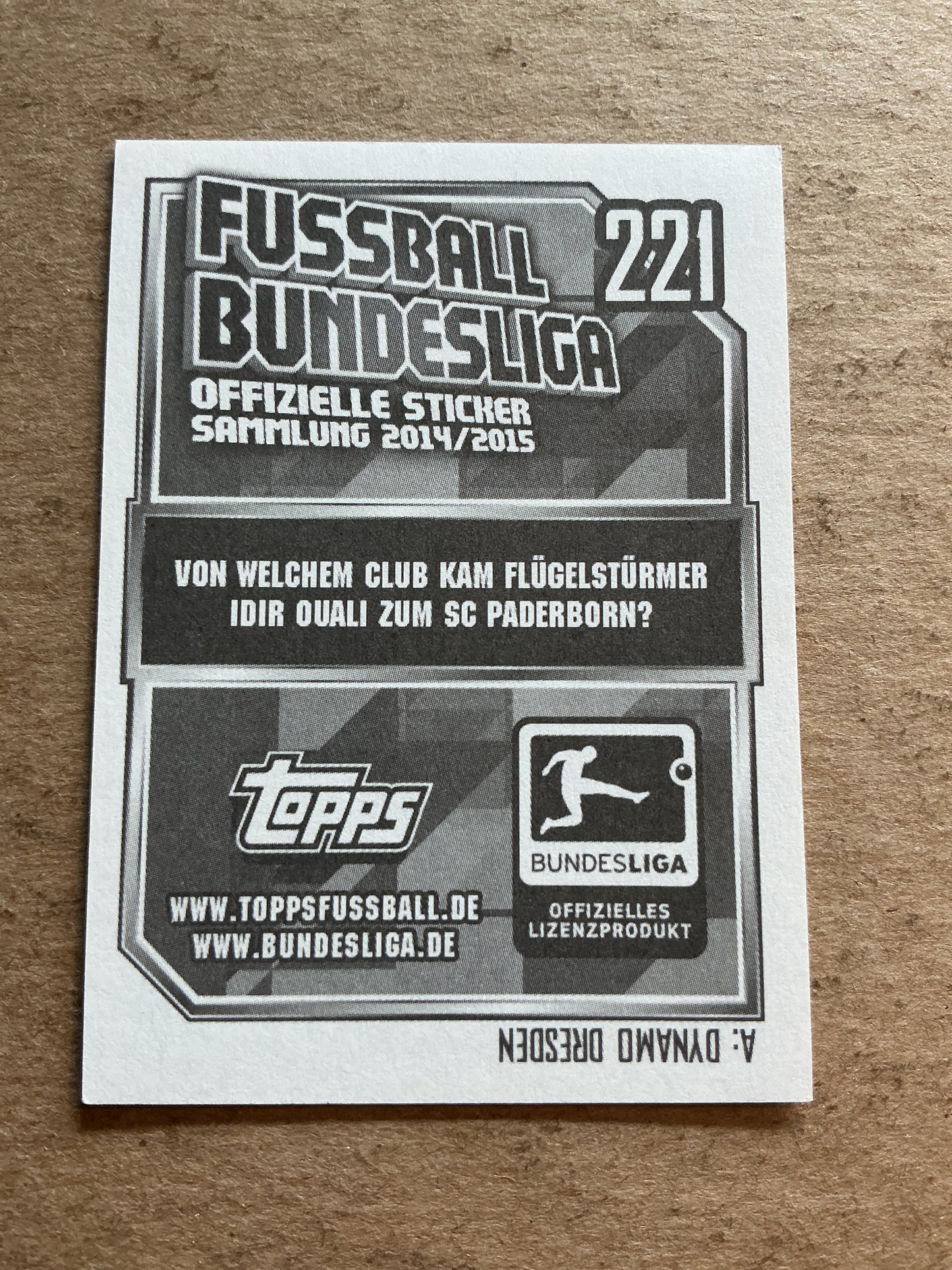 Daniel Brückner, Germany 🇩🇪 SC Paderborn 2014/15 Topps hand signed