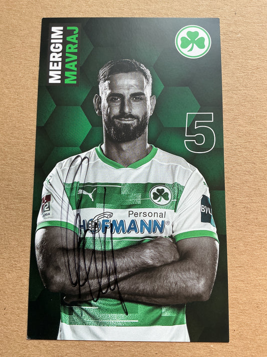 Mergim Mavraj, Albania 🇦🇱 SpVgg Greuther Fürth 2020/21 hand signed
