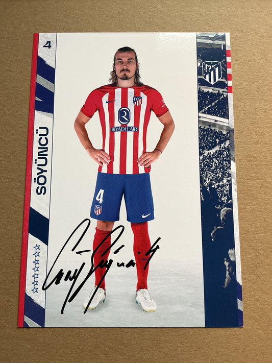 Çağlar Söyüncü, Türkiye 🇹🇷 Atletico Madrid 2023/24 hand signed