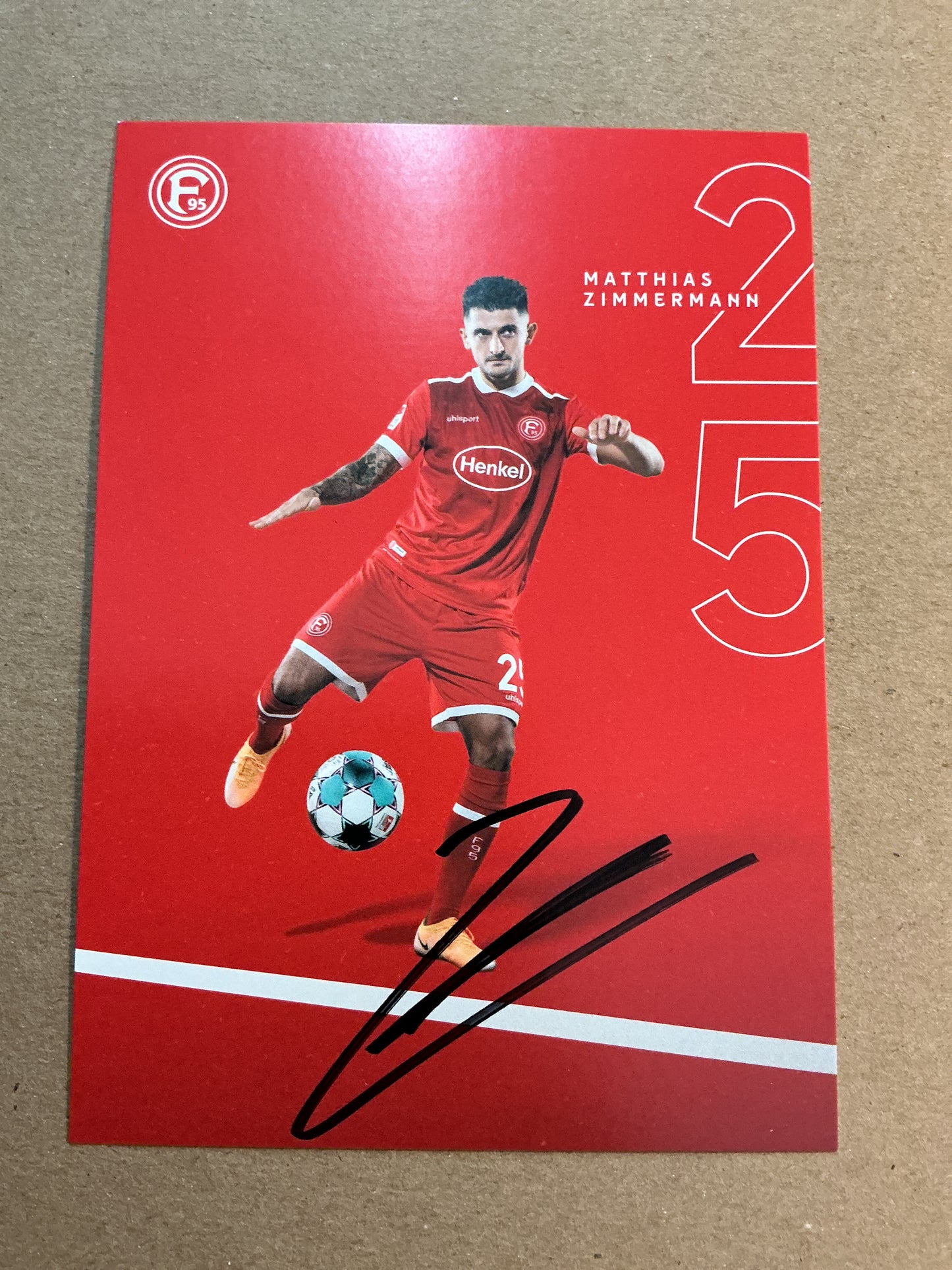 Matthias Zimmermann, Germany 🇩🇪 Fortuna Düsseldorf 2020/21 hand signed