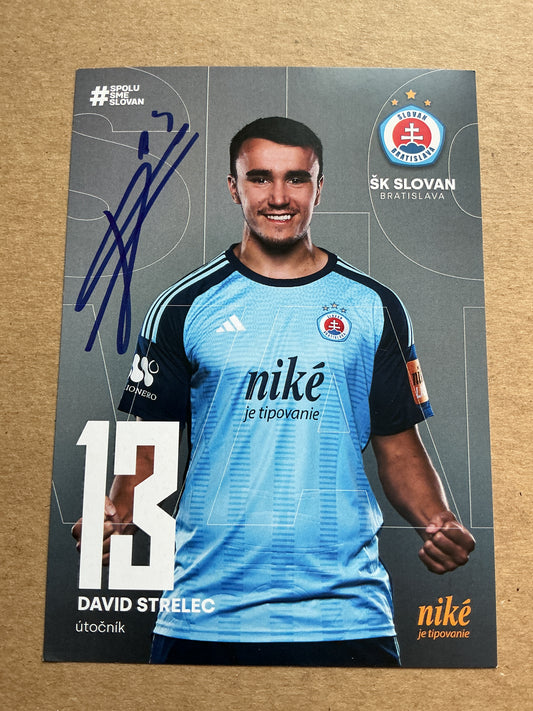 David Strelec, Slovakia 🇸🇰 SK Slovan Bratislava 2024/25 hand signed