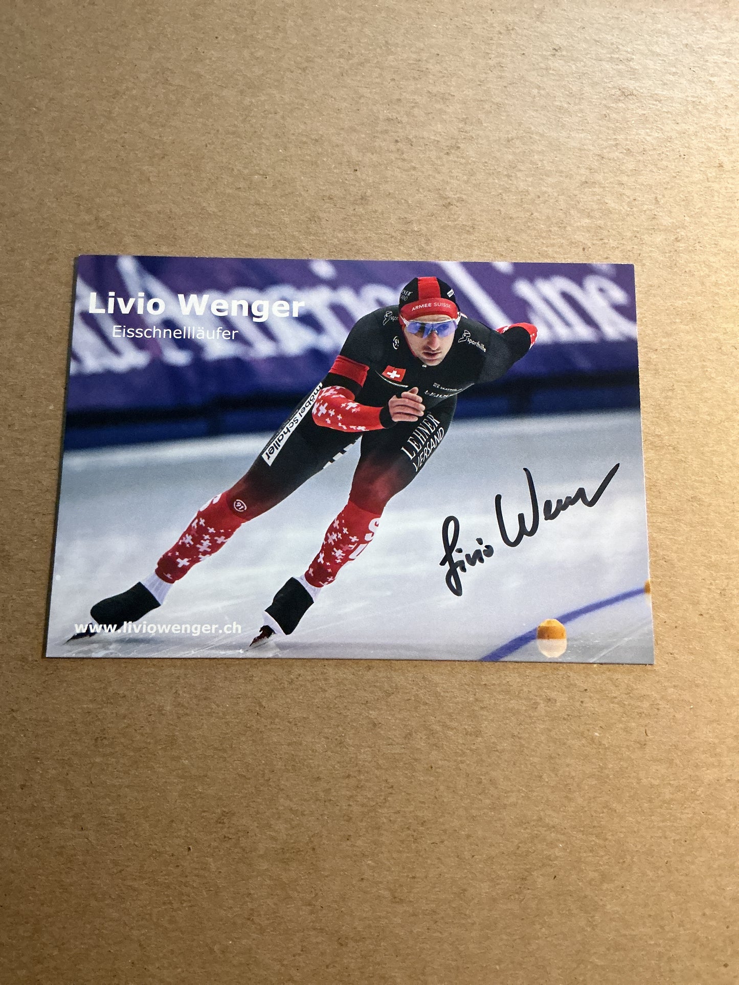 Livio Wenger, Switzerland 🇨🇭 Speed Skating Winter Sports 2024/25 hand signed
