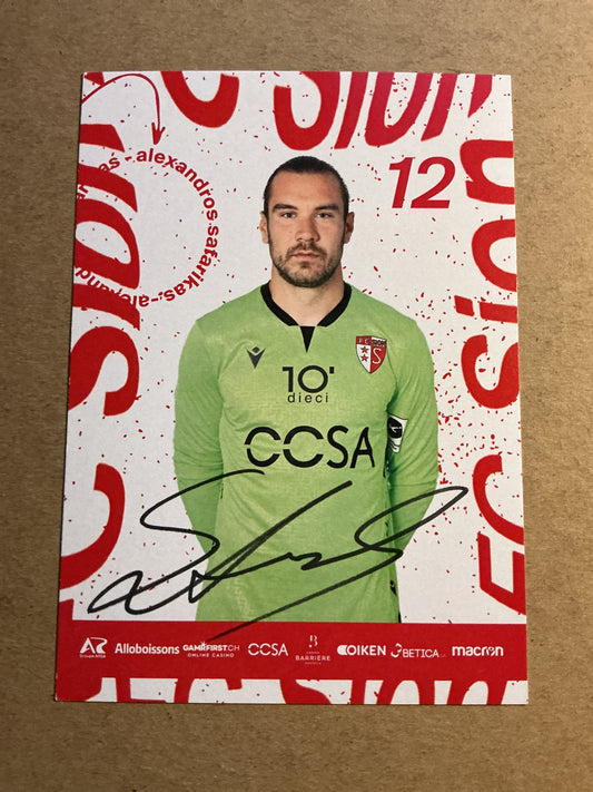 Alexandros Safarikas, Greece 🇬🇷 FC Sion 2023/24 hand signed