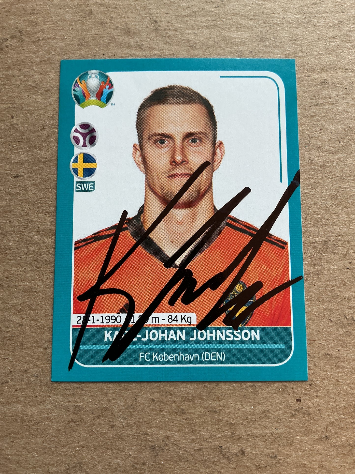 Karl-Johan Johnsson, Sweden 🇸🇪 UEFA Euro 2020 Panini hand signed