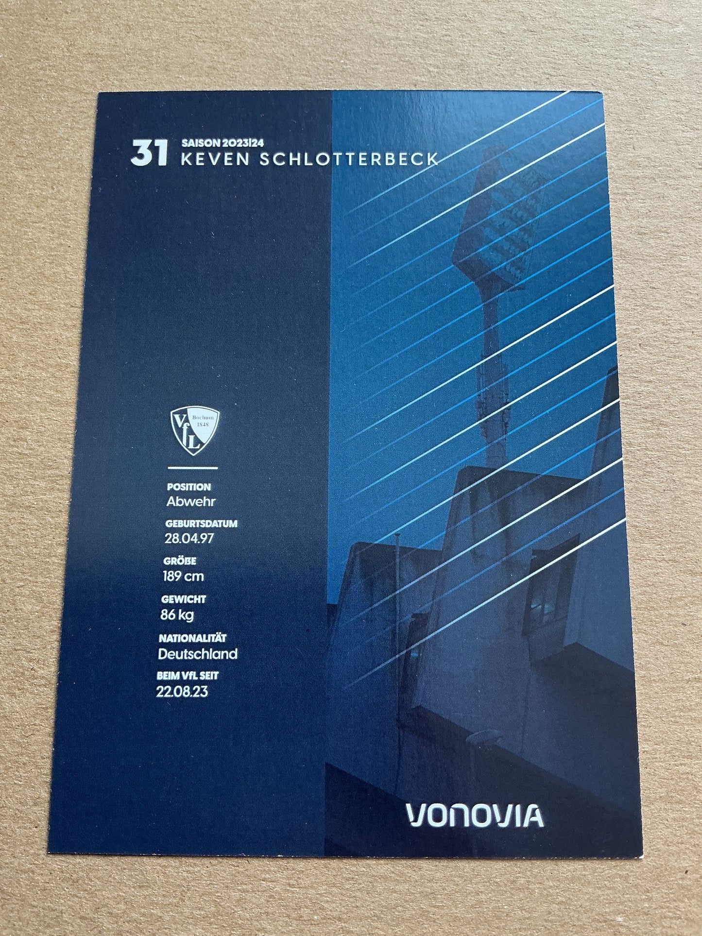 Keven Schlotterbeck, Germany 🇩🇪 VfL Bochum 2023/24 hand signed