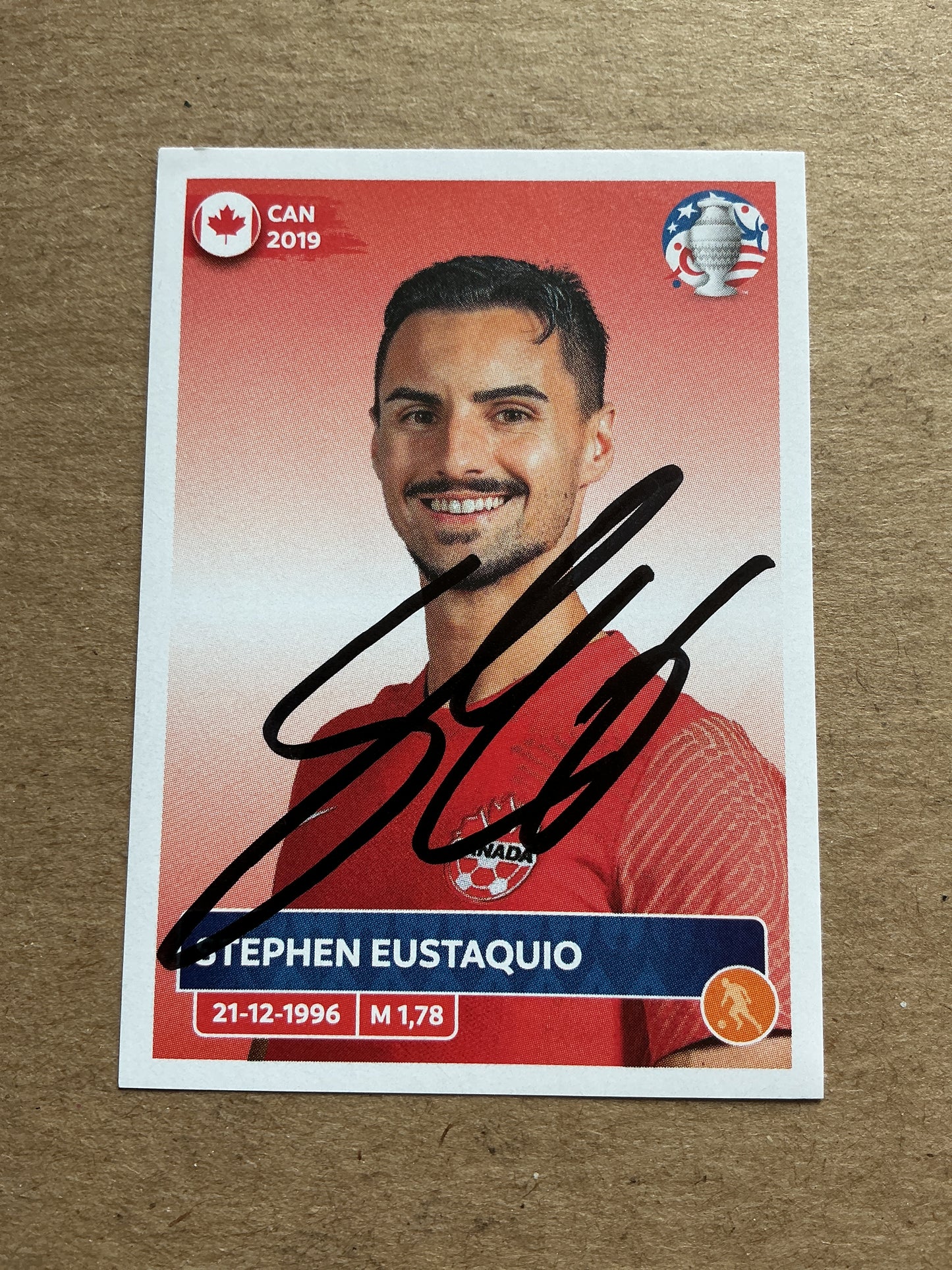 Stephen Eustaquio, Canada 🇨🇦 Copa America 2024 Panini hand signed