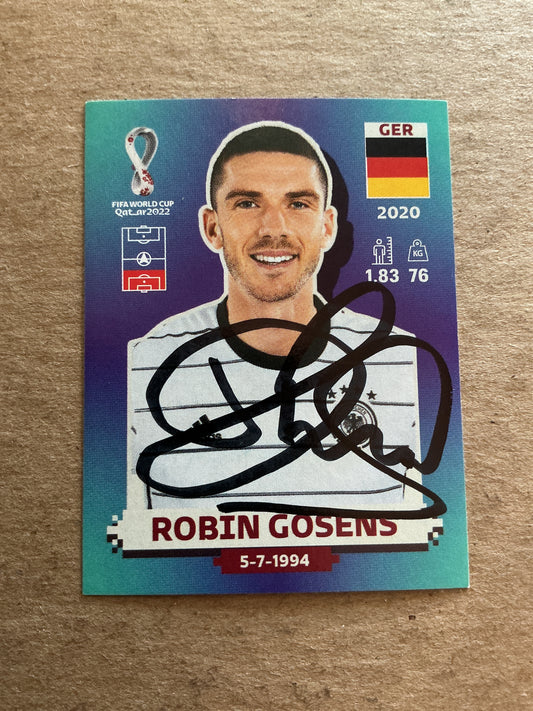 Robin Gosens, Germany 🇩🇪 FIFA World Cup 2022 Panini hand signed