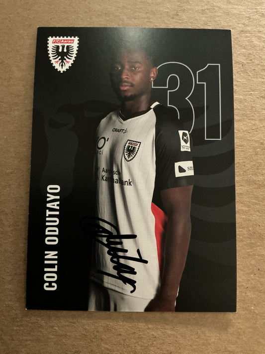 Colin Odutayo, Netherlands 🇳🇱 FC Aarau 2024/25 hand signed