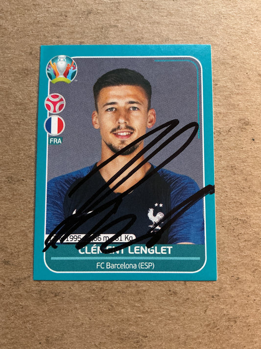 Clément Lenglet, France 🇫🇷 UEFA Euro 2020 Panini hand signed