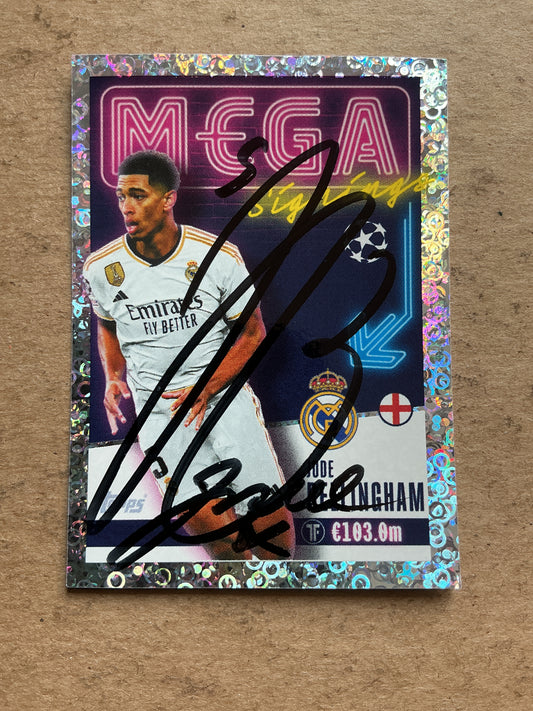Jude Bellingham, England 🏴󠁧󠁢󠁥󠁮󠁧󠁿 Real Madrid 2023/24 Topps hand signed