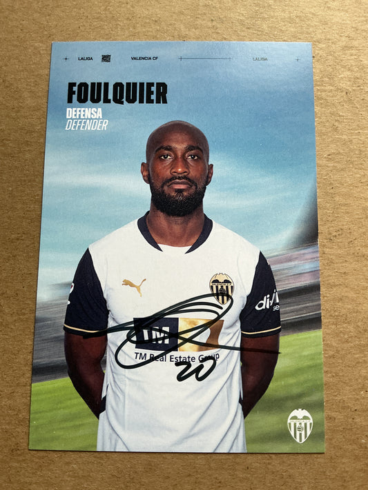 Dimitri Foulquier, Guadeloupe 🇬🇵 Valencia CF 2024/25 hand signed