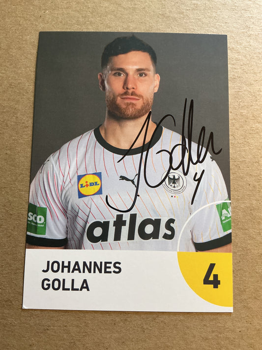 Johannes Golla, Germany 🇩🇪 Handball Sports 2025 hand signed