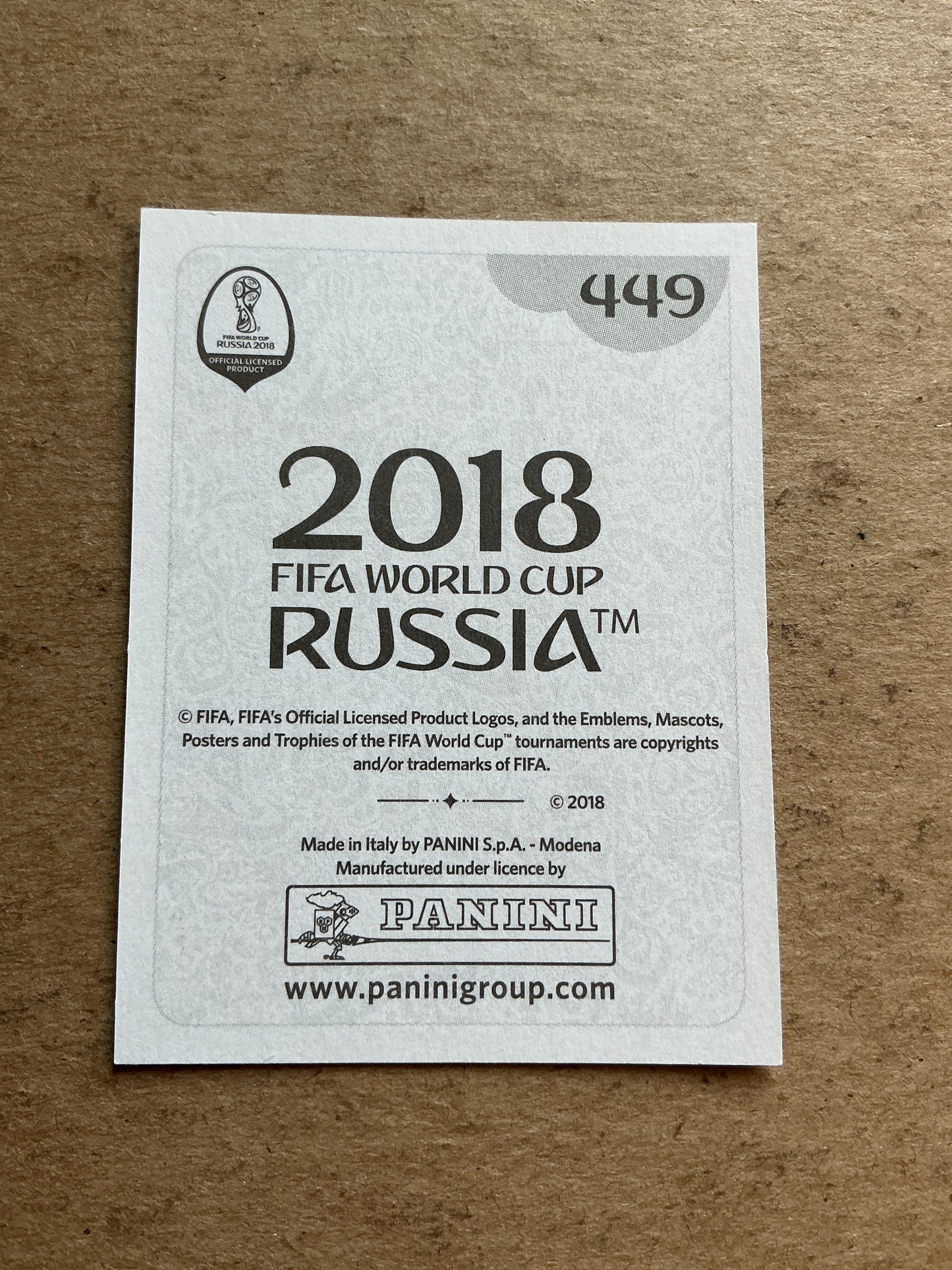 Mario Götze, Germany 🇩🇪 FIFA World Cup 2018 Panini hand signed