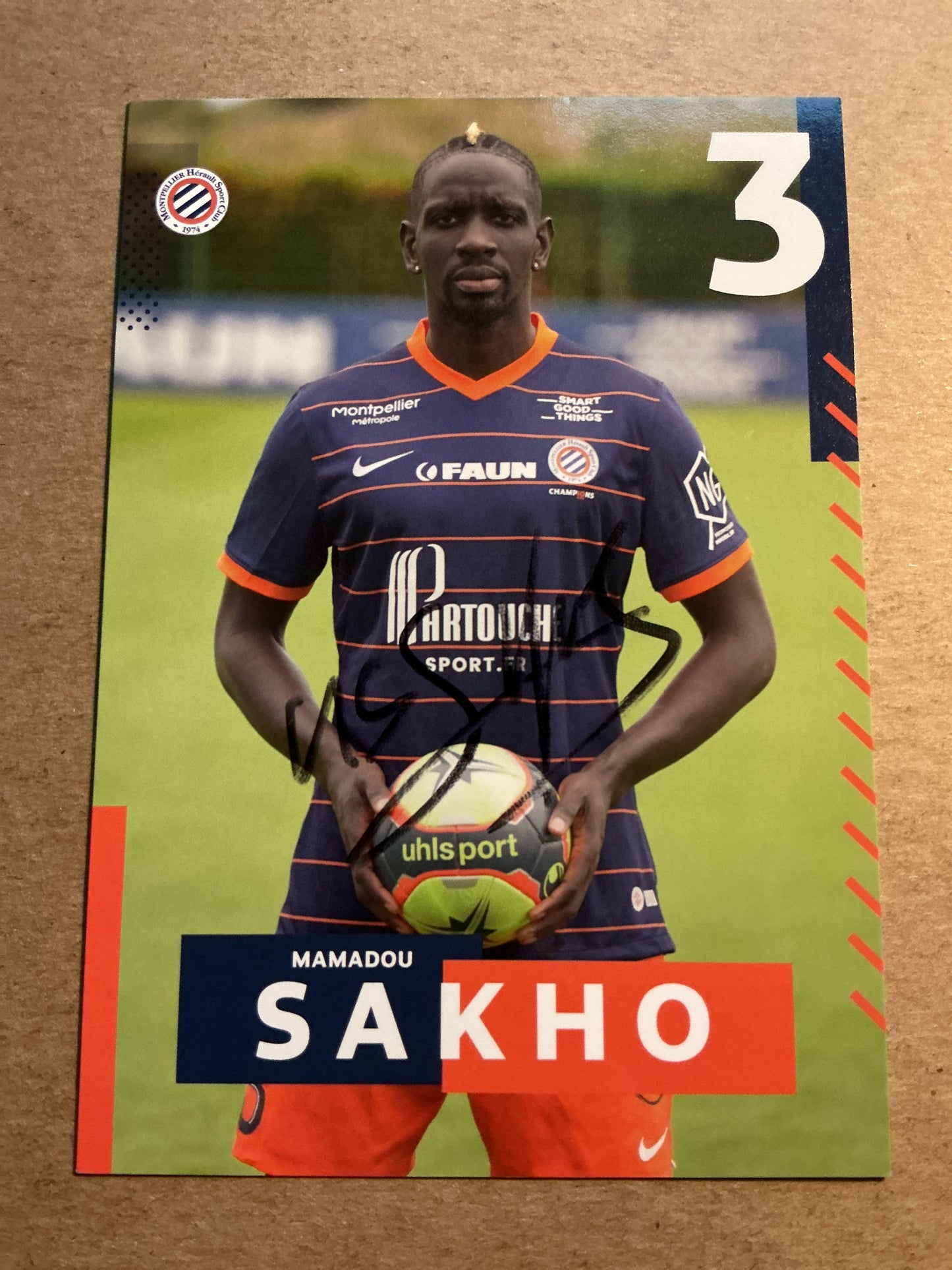Mamadou Sakho, France 🇫🇷 Montpellier HSC 2021/22 hand signed